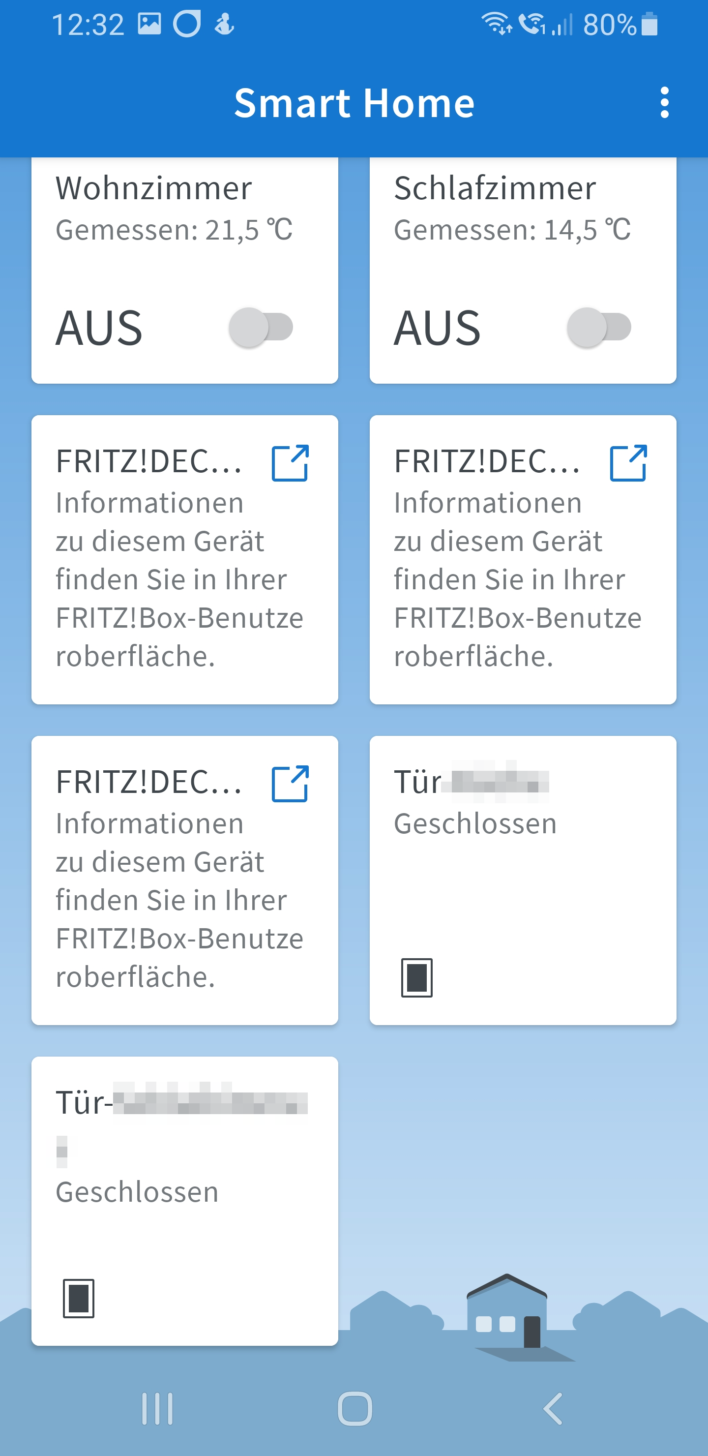 Screenshot Smarthome-App AVM