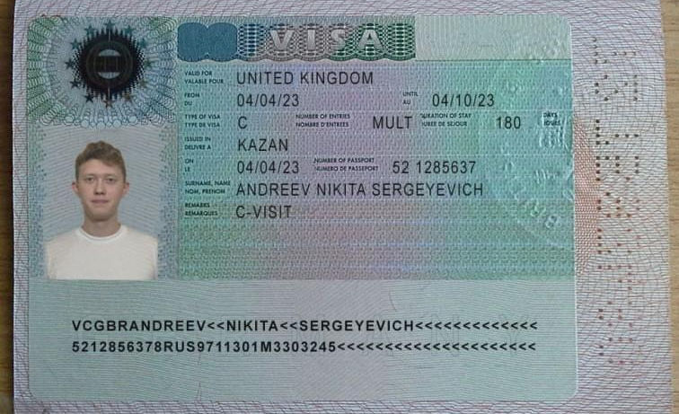 angebliches Visa für England