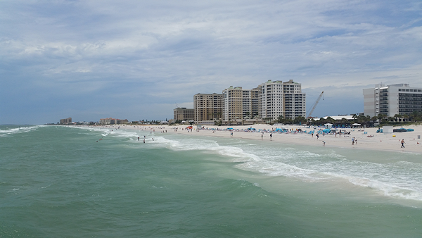 Ausblick auf den Sandstrand